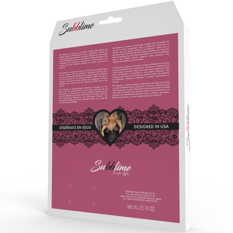 Subblime Queen Plus Teddy Fetish - Lencería Erótica Pechos Descubiertos