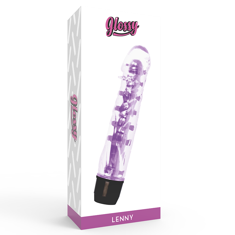 Glossy Lenny Vibrator Purple - Vibrador de Diseño