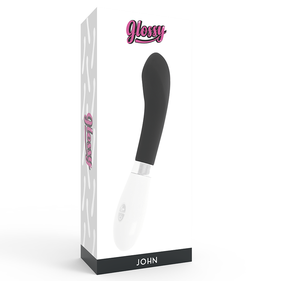 Glossy John Vibrator Black - Vibrador de Diseño Discreto