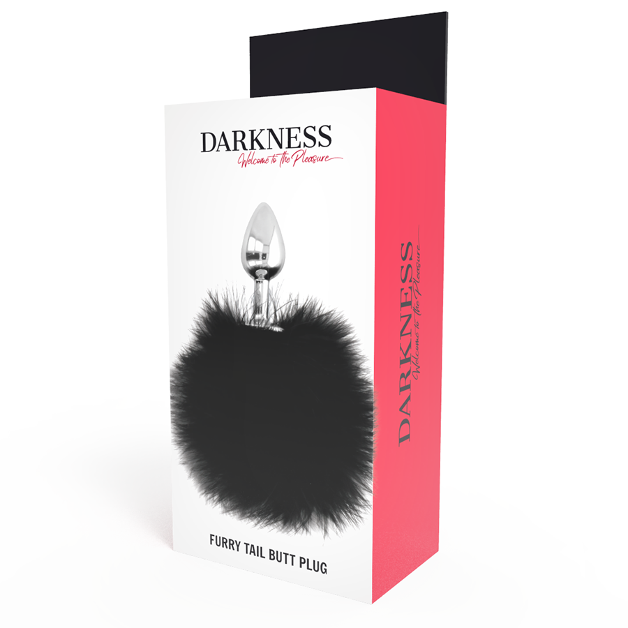Darkness Extra Anal Buttplug with Tail - 7 cm Negro