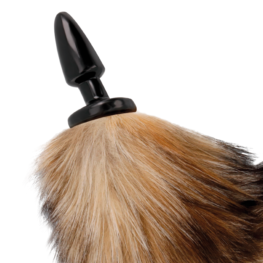Darkness Natural Tail - Plug Anal de Silicona Negra 10 cm