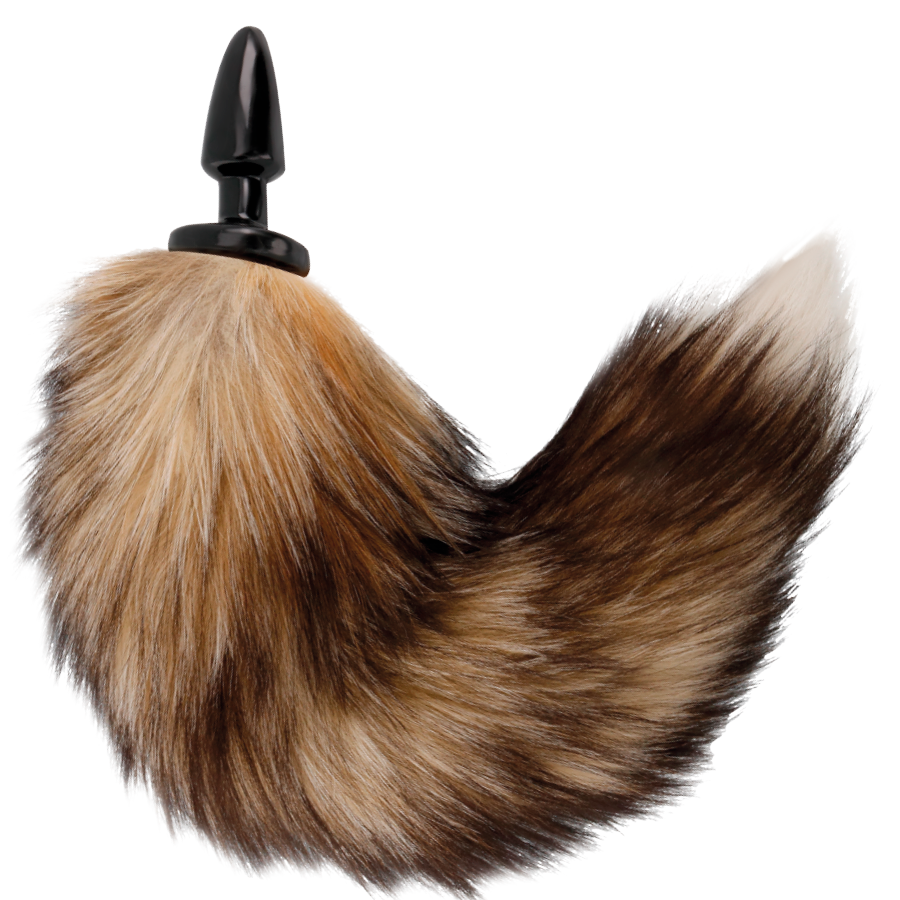 Darkness Natural Tail - Plug Anal de Silicona Negra 10 cm
