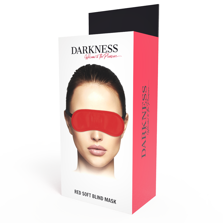 Darkness Straight Red Mask - Máscara de Ojos PVC Ajustable
