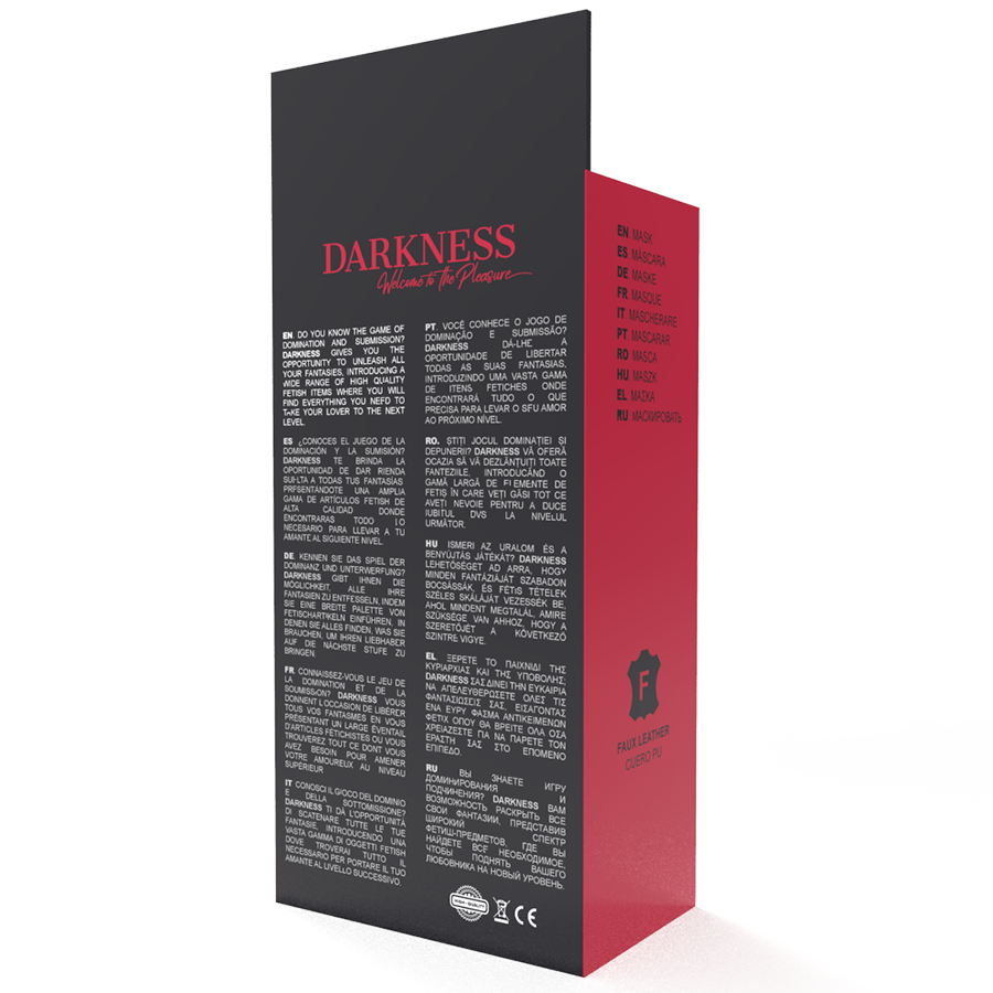 Darkness High Quality Red Mask - Máscara de Ojos PVC Ajustable