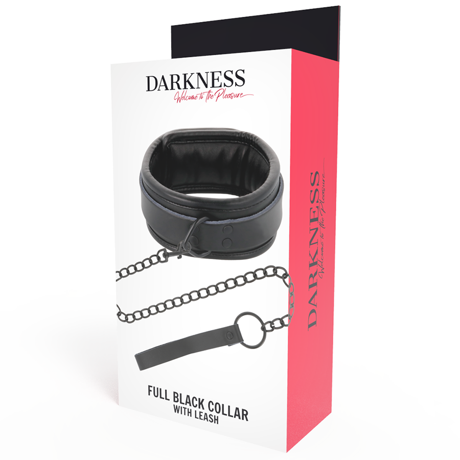 Darkness Black Necklace with Chain - Collar SM
