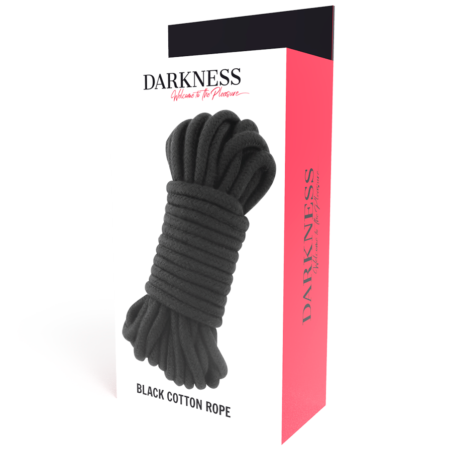 Darkness Japanese Rope 5M - Cuerda de Bondage en Algodón Negro