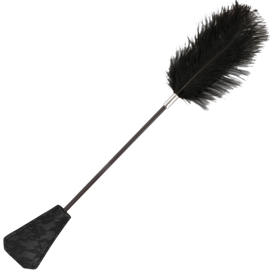 Darkness Black Love Feather Whip - Fusta 56 cm con Pluma Estimuladora
