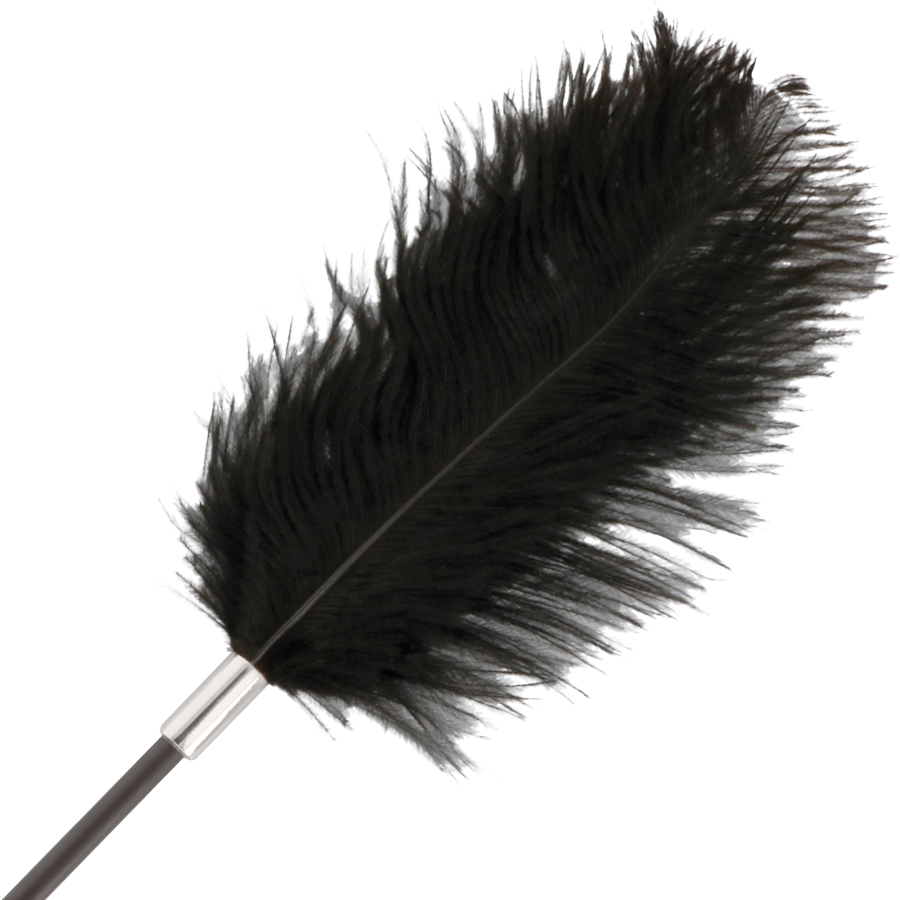 Darkness Black Love Feather Whip - Fusta 56 cm con Pluma Estimuladora