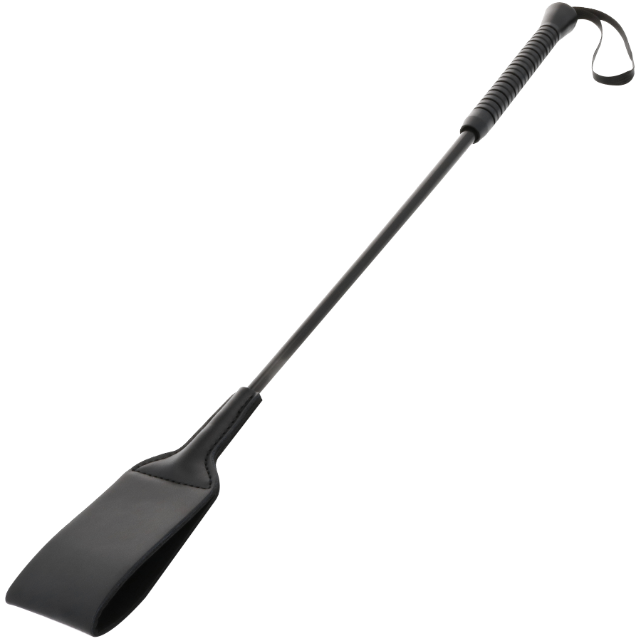 Darkness Fetish Black Wide BDSM Whip - Fusta de PVC 53 cm