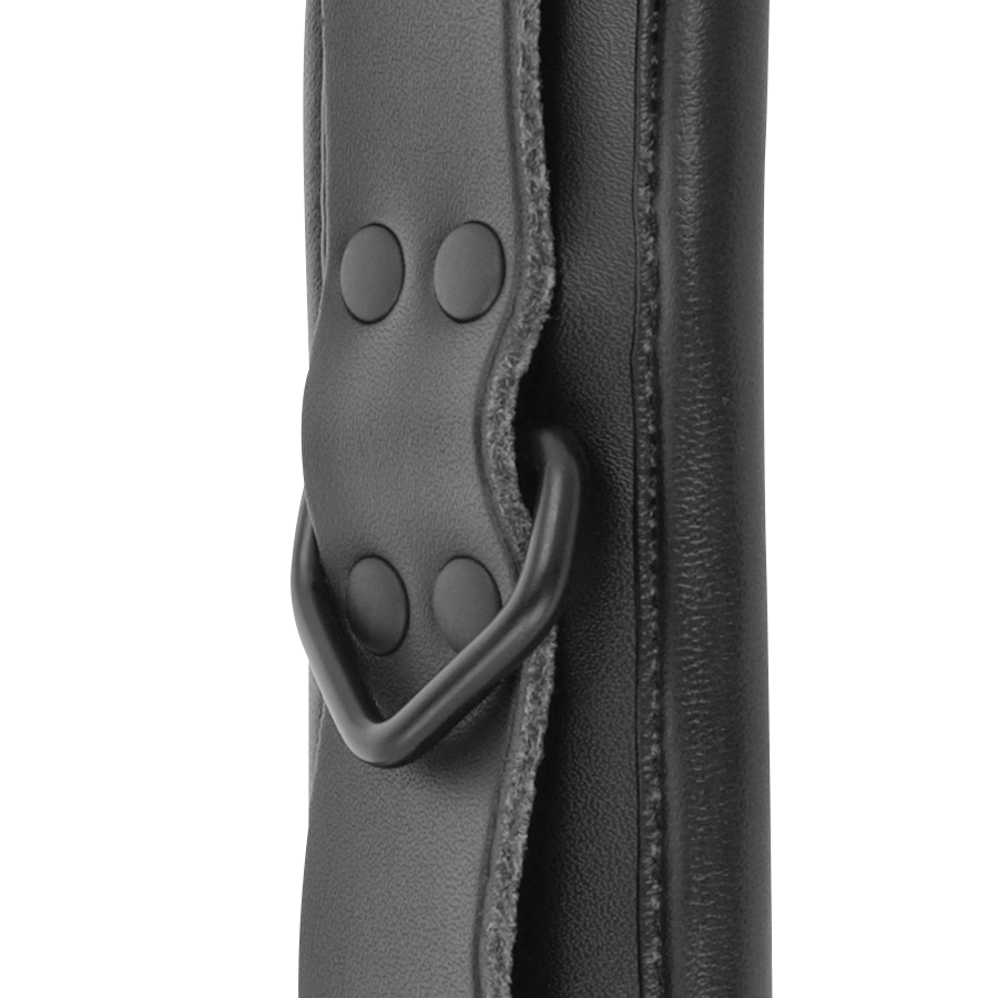 Darkness Adjustable Ankle Handcuffs Black Leather