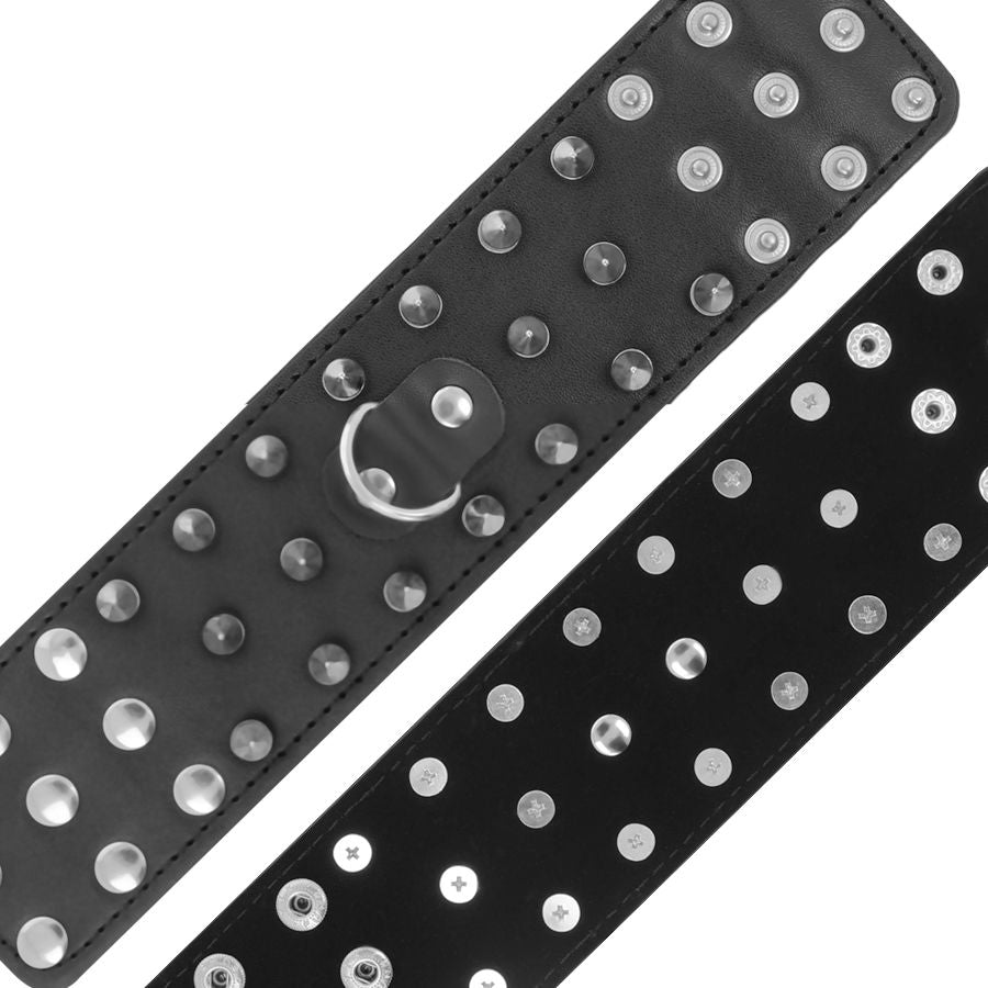 Darkness Skulls and Bones Black Spiked Handcuffs