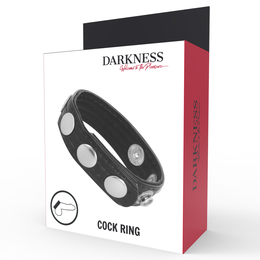 Darkness Leather Erection Ring - Anillo Potenciador