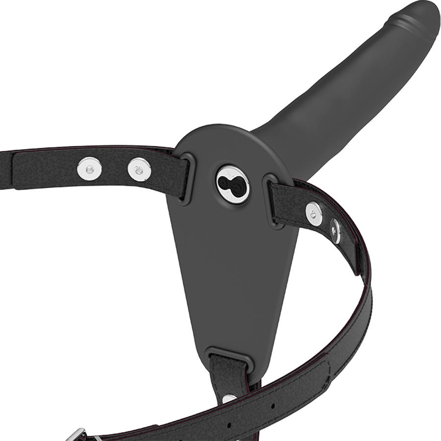 Fetish Submissive Harness - Arnés Negro con Vibrador de Silicona