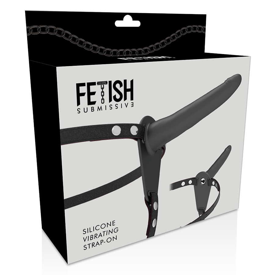 Fetish Submissive Harness - Arnés Negro con Vibrador de Silicona