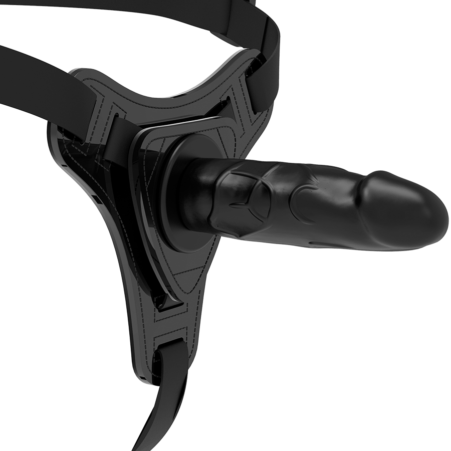 Fetish Submissive Harness - Arnés de Silicona Negra 15 cm