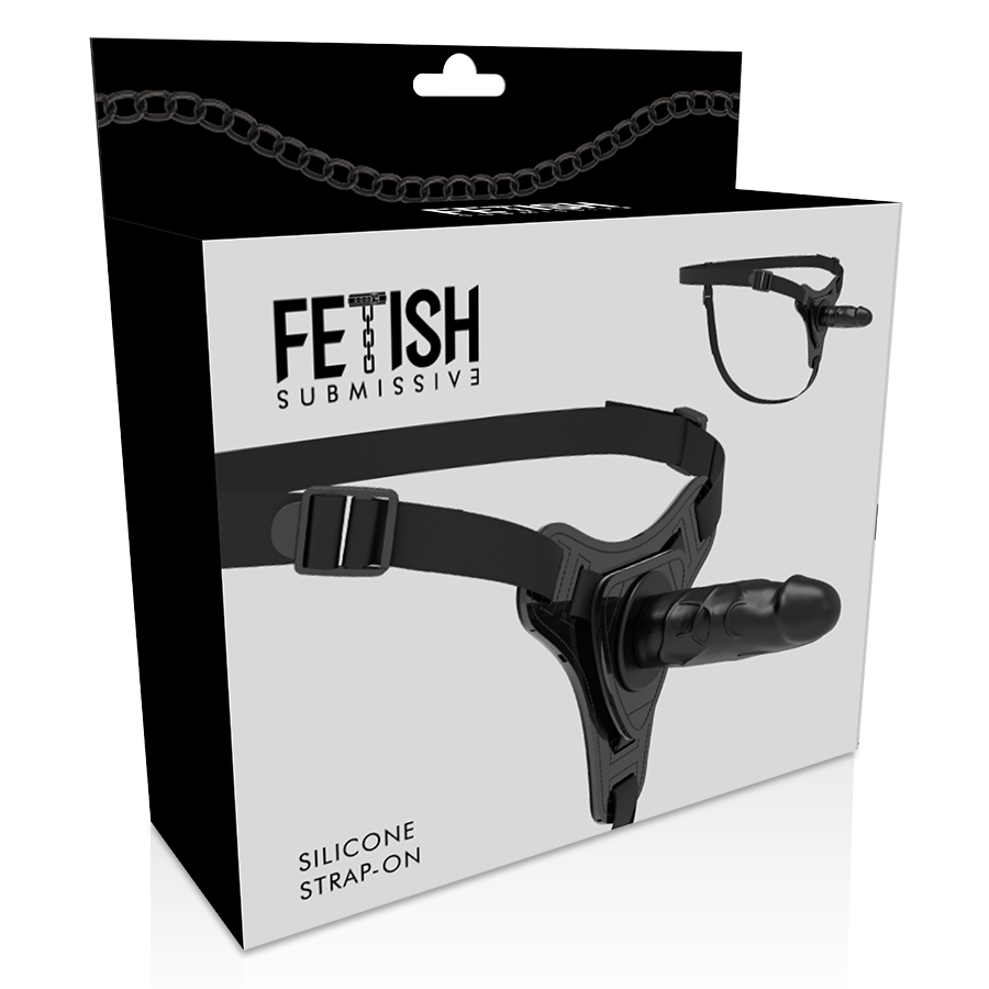 Fetish Submissive Harness - Arnés de Silicona Negra 15 cm