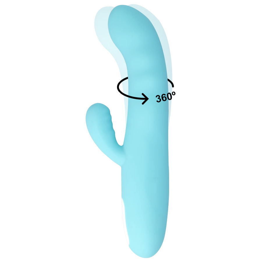 Mia Eiffel Vibrador Rotador Azul Turquesa