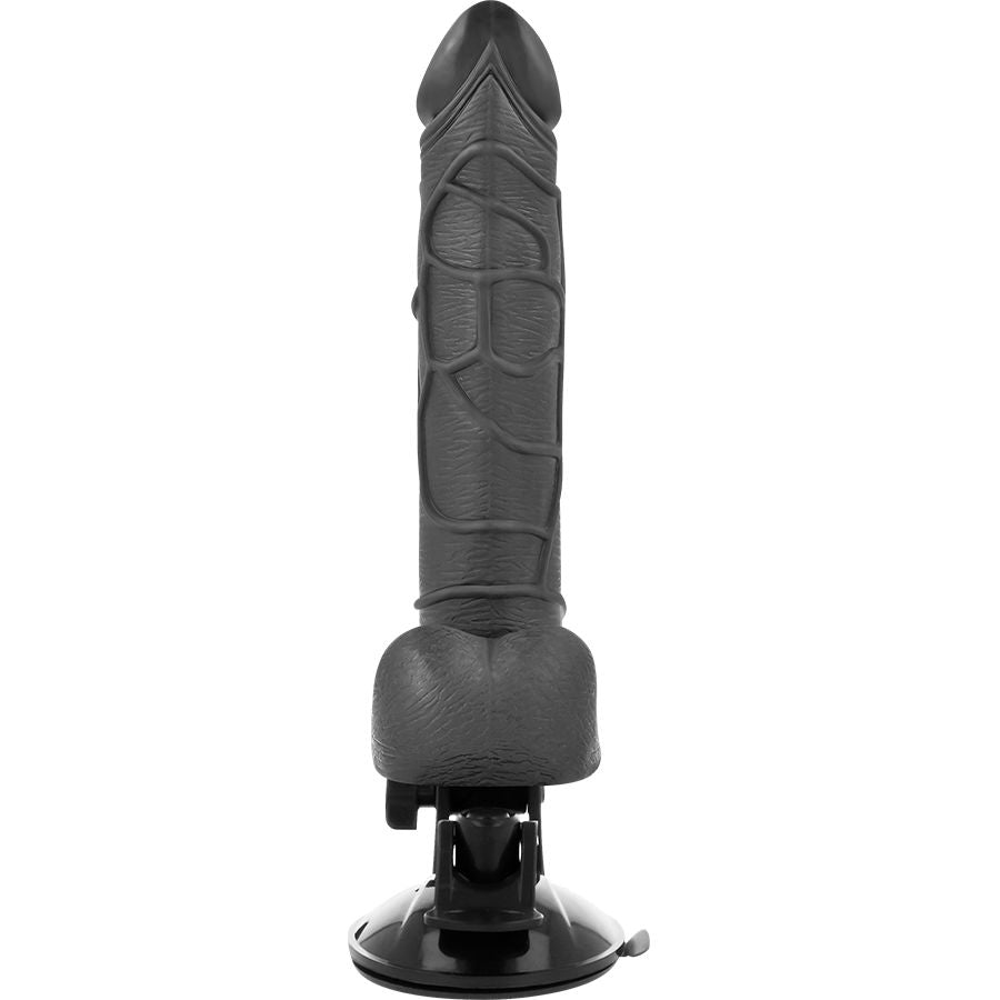 Basecock Vibrador Realista Control Remoto Negro 19.5 cm