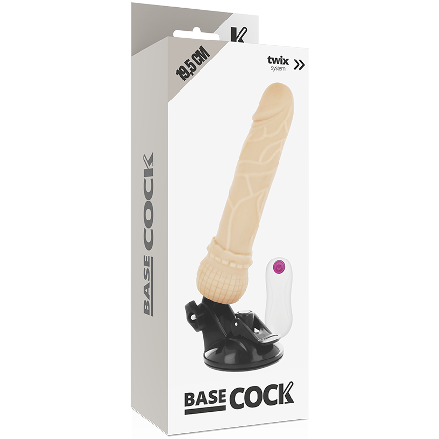 Basecock Vibrador Realista con Control Remoto 19.5 cm