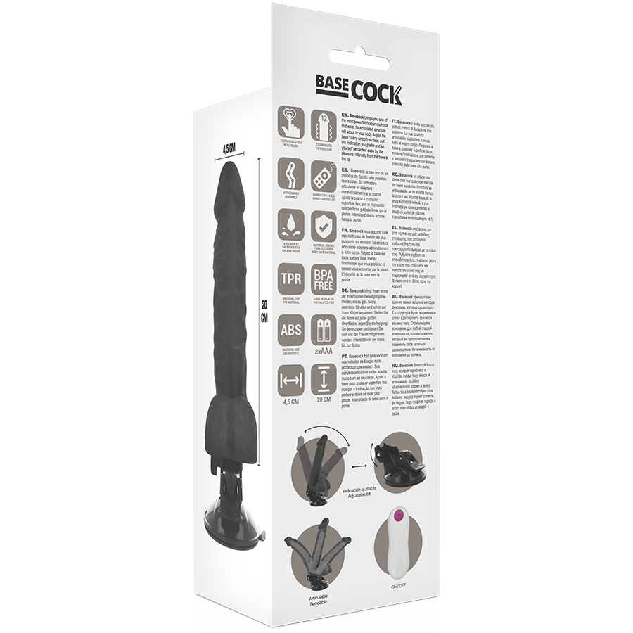 Basecock Articulable con Control Remoto Negro 20 cm