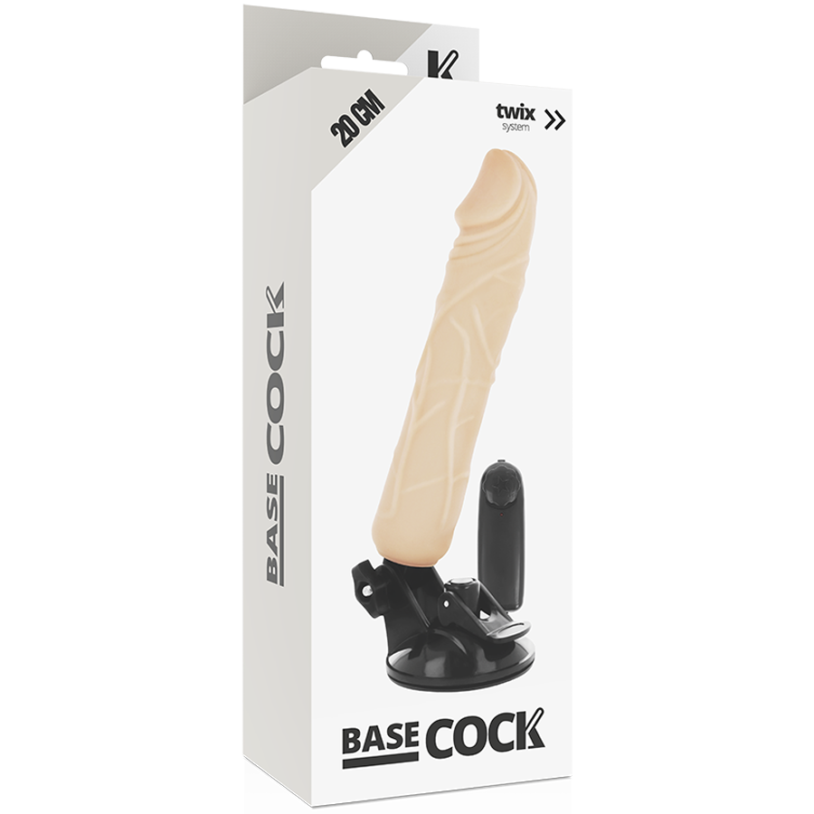 Basecock Vibrador Realista con Control Remoto 20 cm