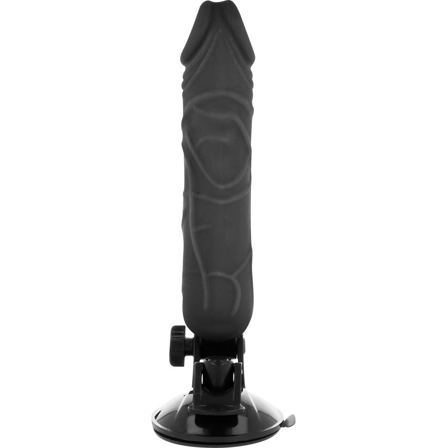 Basecock Vibrador Realista Control Remoto Negro 20 cm