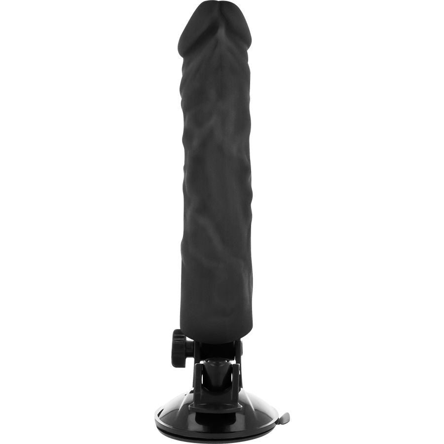 Basecock Vibrador Realista Control Remoto Negro 21 cm