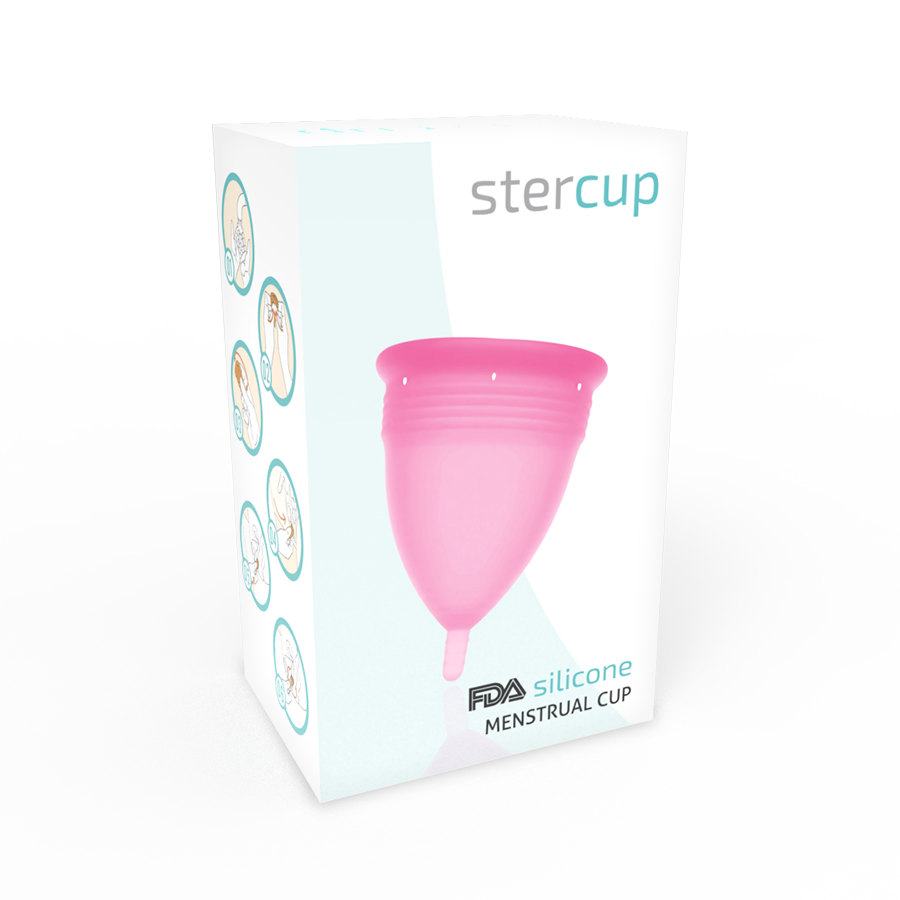 Stercup Copa Menstrual Silicona FDA Talla L Rosa