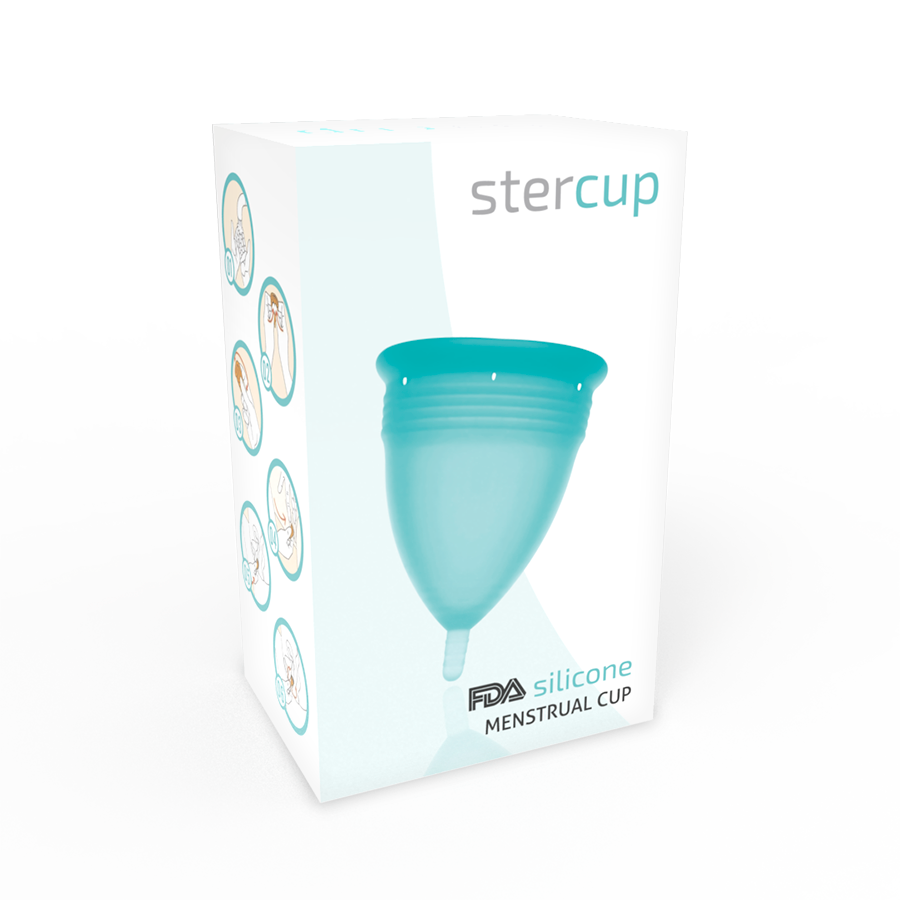 Stercup Copa Menstrual Silicona FDA Talla L Aquamarine