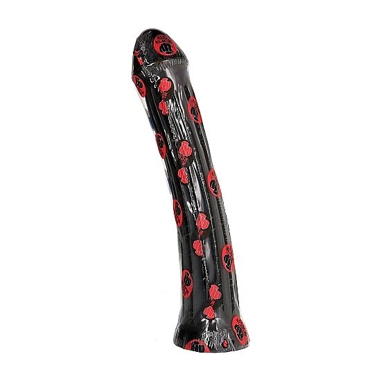 All Black Benjy - Dildo Recto 29 cm con Superficie Nervurada