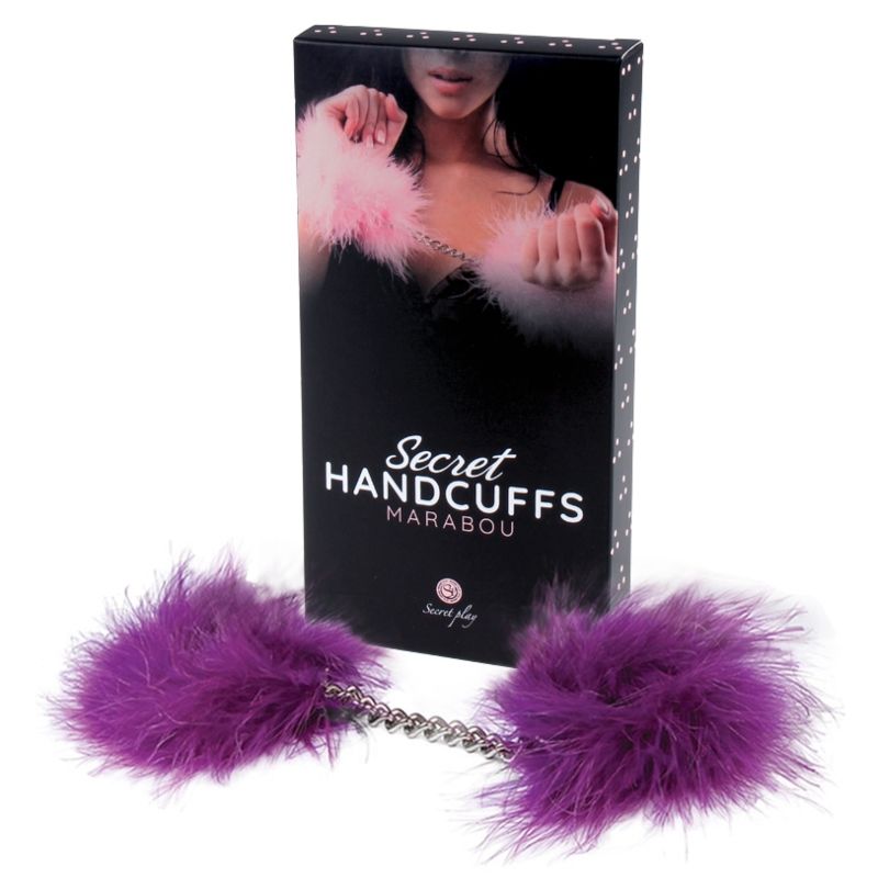 Secretplay Purple Marabou Handcuffs - Esposas de Plumas