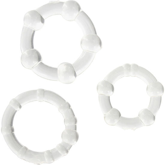 Set de Tres Anillos Penianos Transparentes Seven Creations