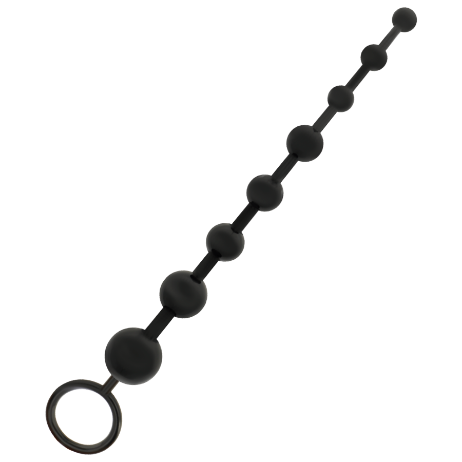 Anal Beads 29 cm Negro - Cadena de 8 Bolas Progresivas ADDICTED TOYS