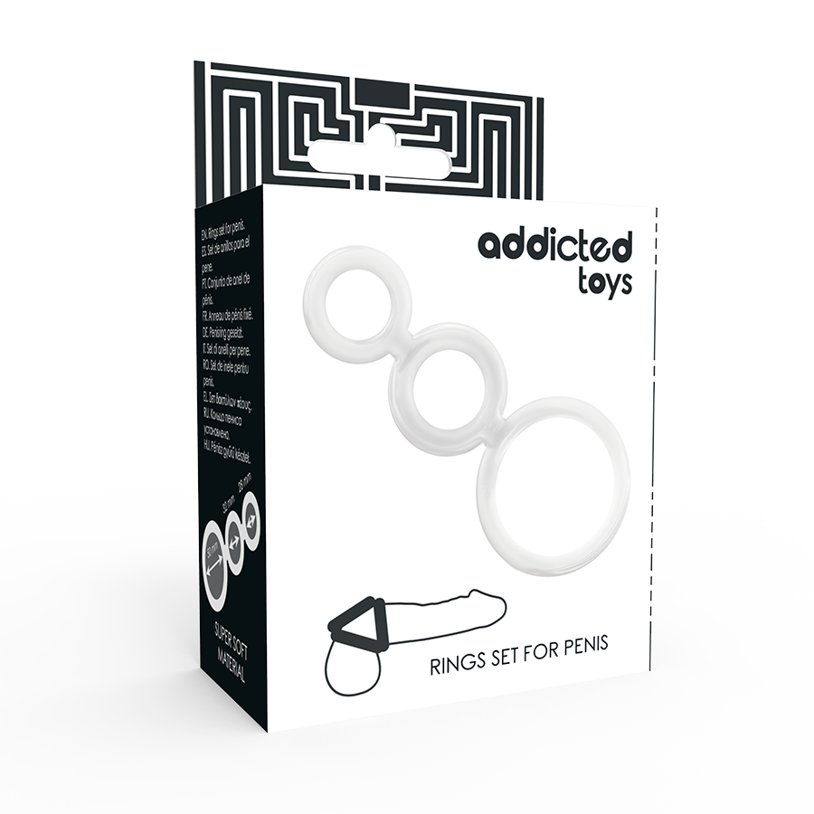 Addicted Toys - Set de Anillos Transparentes para Pene