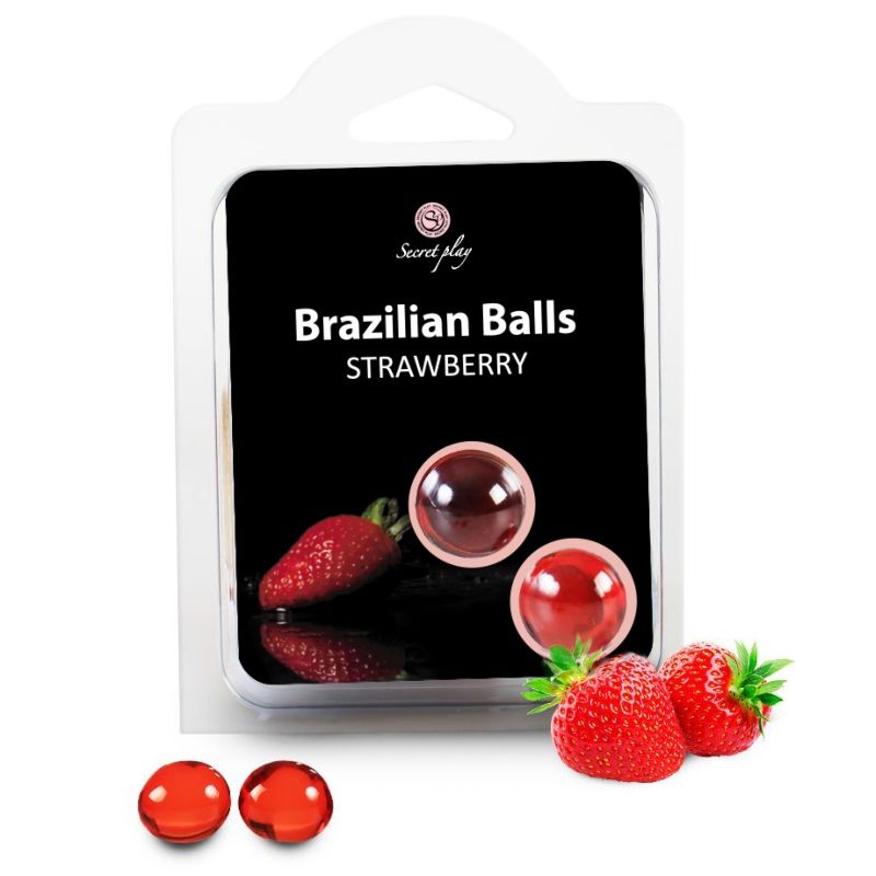 Secretplay Brazilian Balls Strawberry - Pack de 2 Bolas