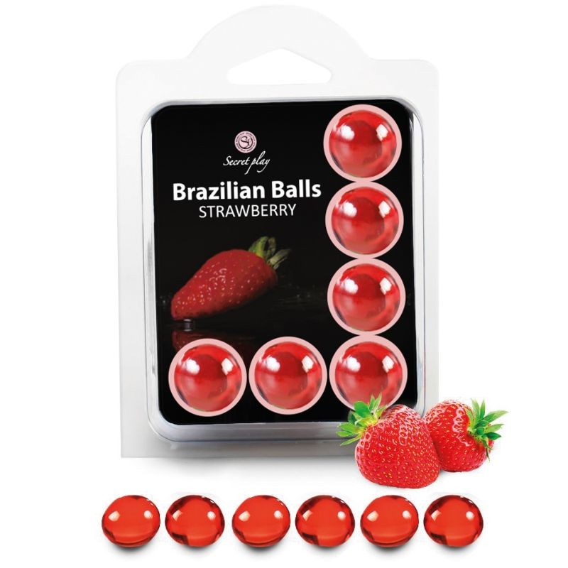 Set 6 Brazilian Balls Strawberry - Secretplay