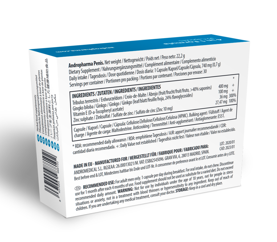 Andropharma Penis - Complemento Alimenticio para Hombres