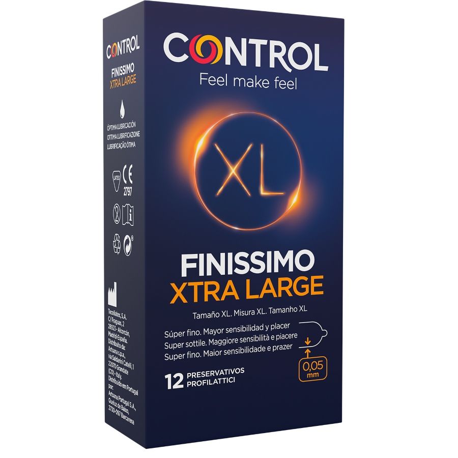 Control Finissimo XL - Preservativos Súper Finos 12 Unidades
