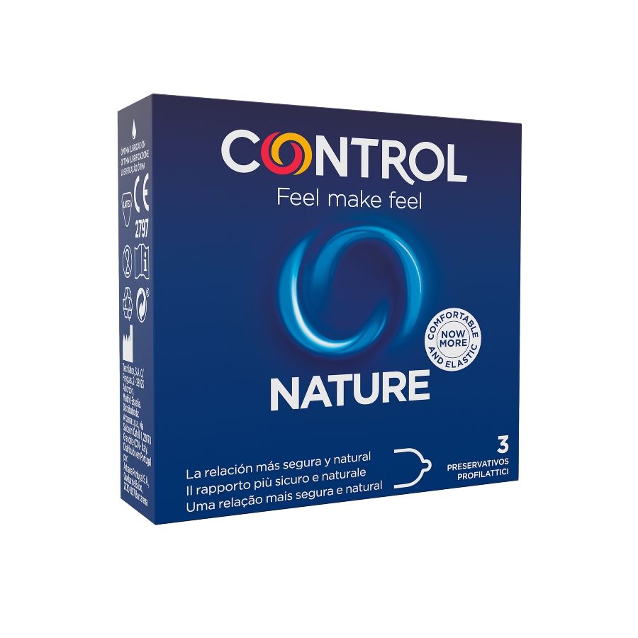 Control Adapta Nature Preservativos Látex Natural 3 Unidades