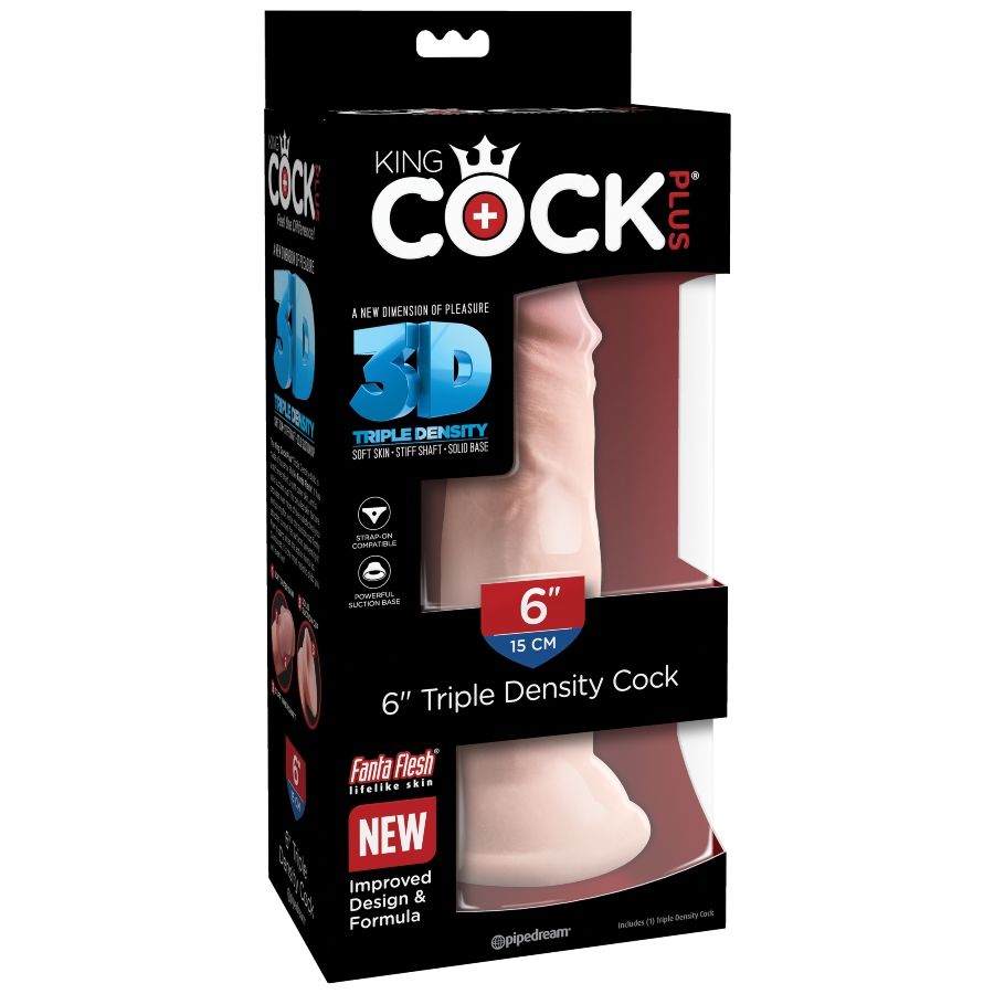 King Cock Plus Triple Density Dildo 15 cm