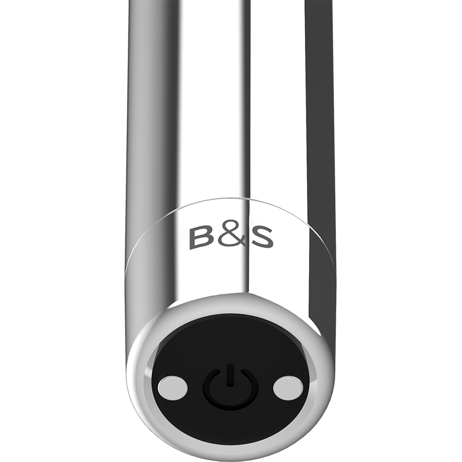Black&Silver Vibrador Mini Recargable USB - 10 Patrones de Vibración