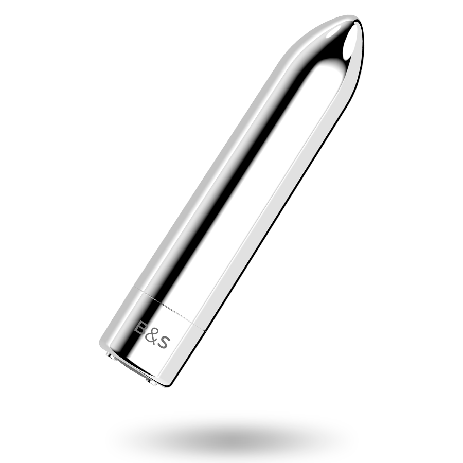 Black&Silver Vibrador Mini Recargable USB - 10 Patrones de Vibración