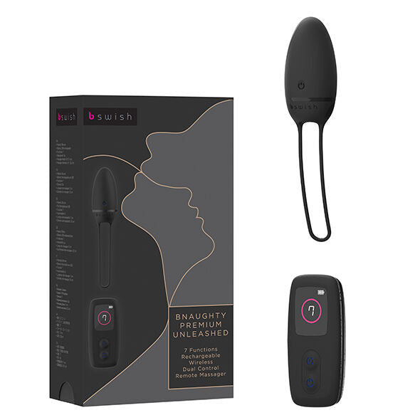 B Swish Bnaughty Premium Unleashed Black - Vibrador con Control Remoto