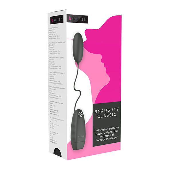 B Swish Bnaughty Classic - Estimulador Vibrador Compacto Negro