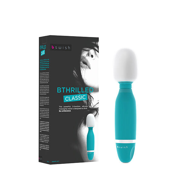 B Swish Bthrilled Classic Wand Vibrator Jade - Masajeador de Varita Impermeable