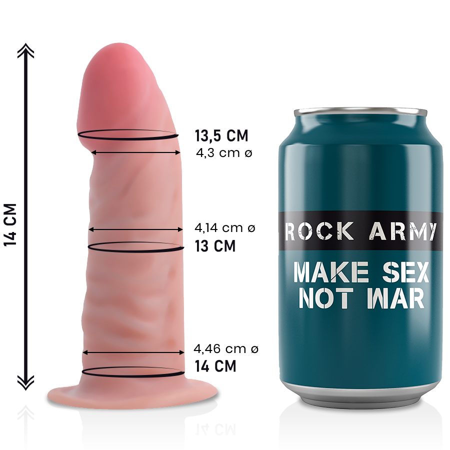 Rock Army Dual Density Tiger Dildo Realista 14cm