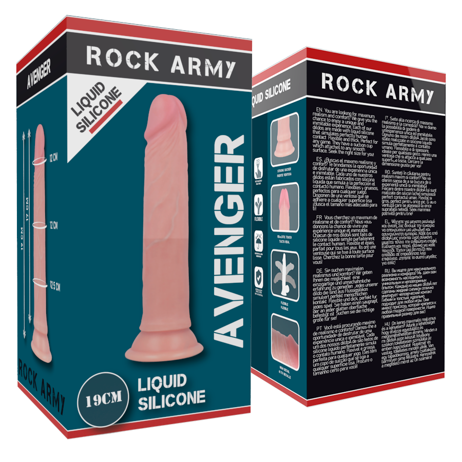 Rockarmy Liquid Silicone Dildo Premium Avenger 19cm
