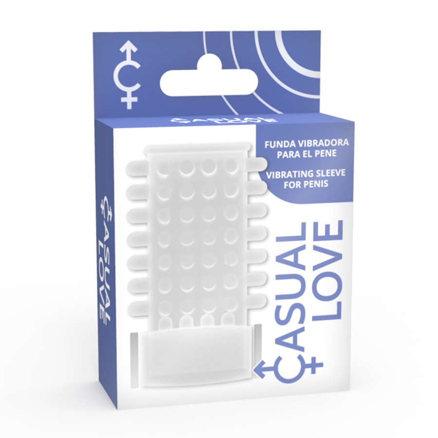Casual Love Ring Vibrating Sleeve Transparent - Accesorio Estimulador