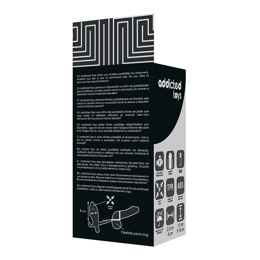 Plug Anal con Anilla Doble Negro - Addicted Toys