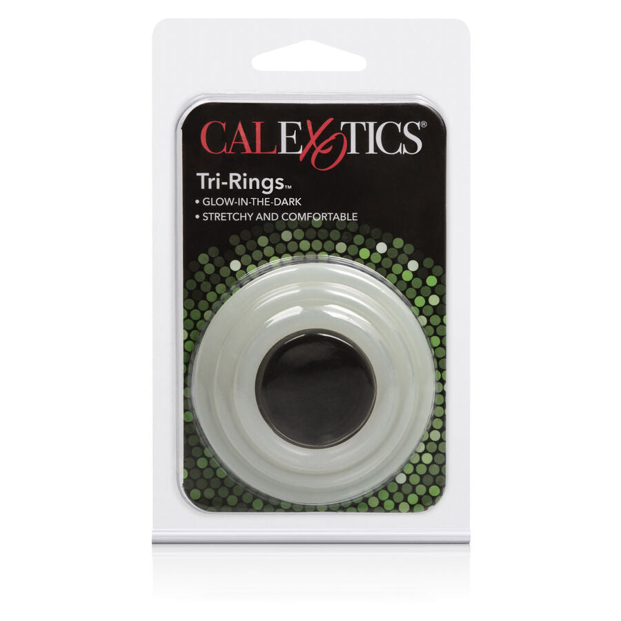CalExotics Tri-Rings Glow in the Dark - Anillo Peneano Luminiscente
